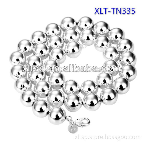 5mm wide bead chain hot sales 50cm length men stone bead necklace wholesale